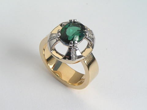 Green Tourmaline Ring