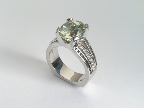 Green Beryl ring