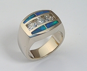 Opal Diamond Ring