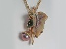 green leaf pendant