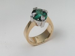 green stone ring