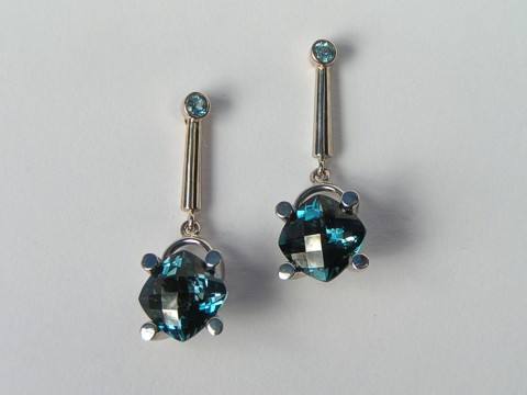 Blue topaz earrings