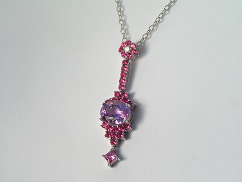 smoky quartz carving onyx rubies diamonds pendant